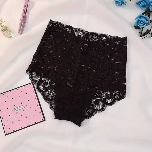 Amour Full Laced High Waist Panty Crimson Curves