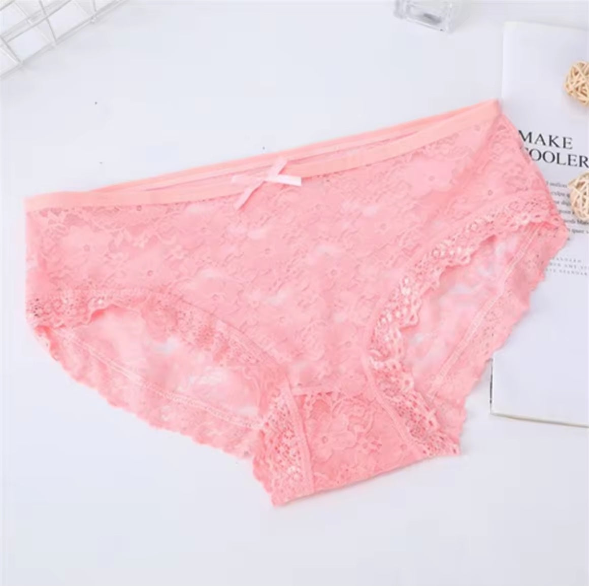 Femme Full Laced Low Waist Panty Crimson Curves