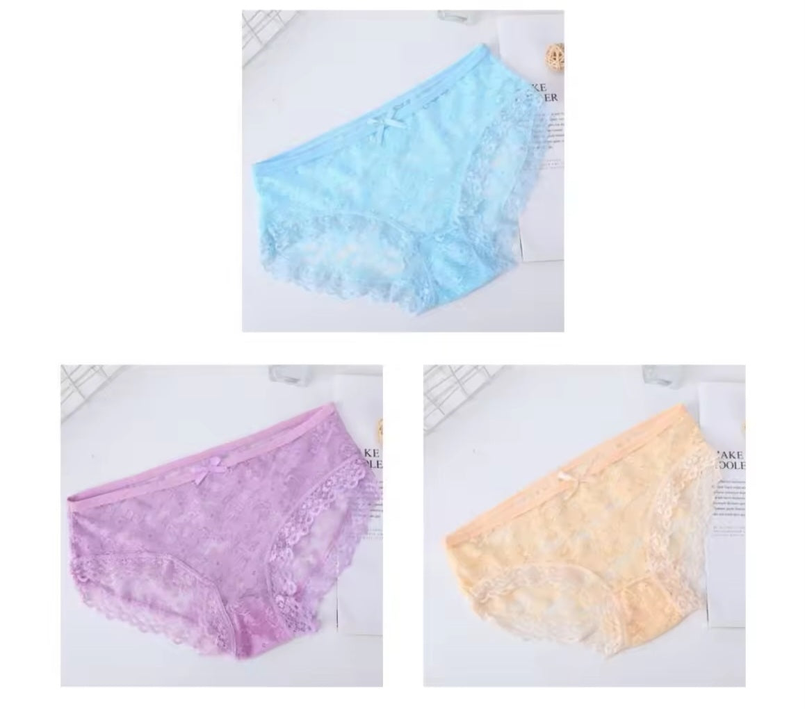 Femme Full Laced Low Waist Panty Crimson Curves