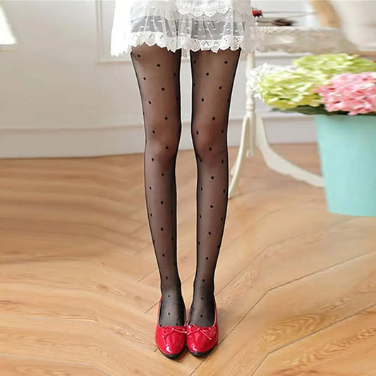Transparent Black SD-Nude Stockings Crimson Curves